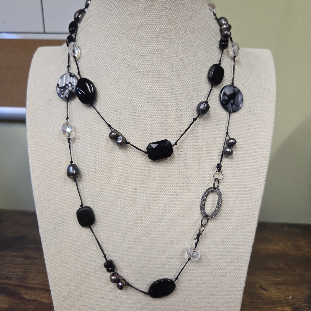 Joshua Benbassat Freshwater Pearl Beaded Necklace